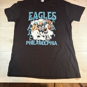 Philadelphia Eagles Black Tee Eagle Running Back Sz Medium H14